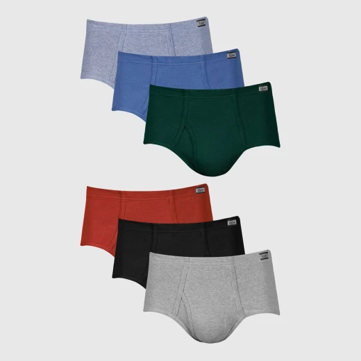 حزمة ملابس داخلية رجالية من Hanes Classics، سراويل داخلية متوسطة الارتفاع، قطن مطاطي، أسود، عبوة من 6 قطع مقاس صغير حزمة ملابس داخلية رجالية من Hanes Classics، سراويل داخلية متوسطة الارتفاع، قطن مطاطي، أسود، عبوة من 6 قطع مقاس صغير