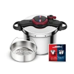 SEB Clipso Minute 9 Liter Stainless Steel Pressure Cooker, Induction Compatible, French Made - SEB