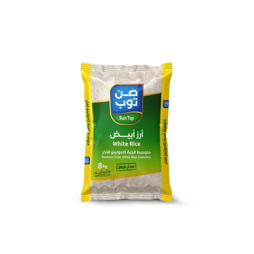 رز صن توب متوسط الحبة 8 كغم – طعم أصيل وجودة عالية في كل وجبة