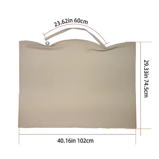 مريلة الرضاعة متعددة الوظائف من إنلي للنساء من القطن وألياف الخيزران 75x95 سم للرضاعة الطبيعية - ك ستور - Image 2