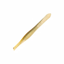 The Body Set Gold Plated Tweezers for Eyebrows, Chin Hairs, and Facial Hair Removal