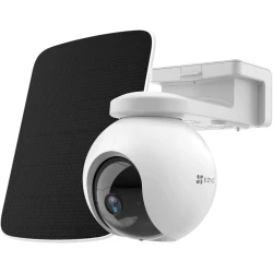 EZVIZ EB8 4G LTE 2K Wireless Outdoor Camera Kit with Solar Panel Type C on 10400mAh Battery, Auto Tracking, Person Detection, Night Vision, Color Vision, Two-Way Audio, Built-in GPS