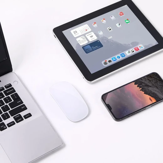 فأرة WiWU WM103 سحرية بلوتوث USB-C قابلة لإعادة الشحن فضي/رمادي للكمبيوتر المحمول/الكمبيوتر - وي وُو - Image 3