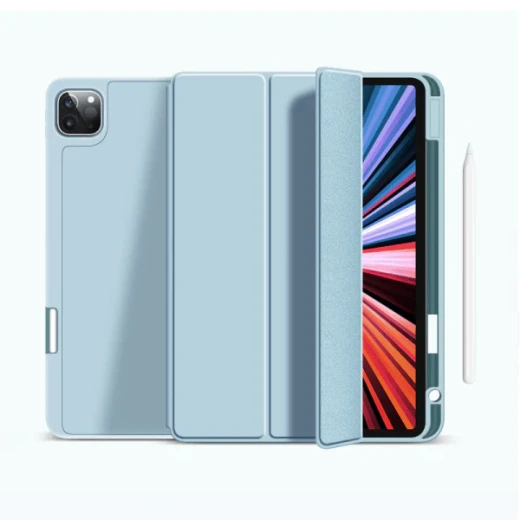 حافظة واقية لجهاز iPad مقاس 10.9/11 بوصة باللون الأزرق الفاتح – مقاومة للصدمات مع حامل قلم ووضعيات عرض متعددة من وي وو حافظة واقية لجهاز iPad مقاس 10.9/11 بوصة باللون الأزرق الفاتح – مقاومة للصدمات مع حامل قلم ووضعيات عرض متعددة من وي وو