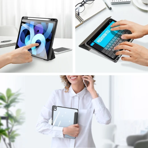 غطاء مغناطيسي 2 في 1 من وي وو مناسب لأجهزة iPad مقاس 10.9 و 11 بوصة - حامل قلم، لون أسود - وي وُو - Image 5