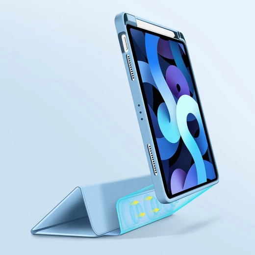 غطاء مغناطيسي 2 في 1 من وي وو مناسب لأجهزة iPad مقاس 10.9 و 11 بوصة - حامل قلم، لون أزرق - وي وُو - Image 7