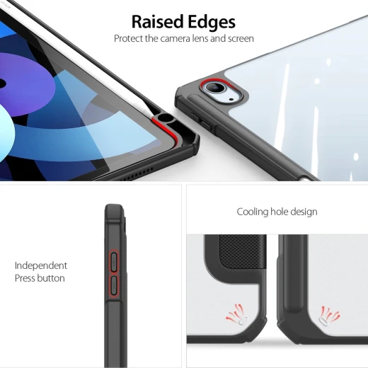 WiWu 2 in 1 Magnetic Cover Suitable for iPad 12.9 inch - Pencil Holder Black - Wiwu - Image 5