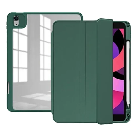 غطاء مغناطيسي 2 في 1 من وي وو مناسب لجهاز iPad مقاس 12.9 بوصة- حامل قلم, باللون الأخضر لجهاز iPad 10 غطاء مغناطيسي 2 في 1 من وي وو مناسب لجهاز iPad مقاس 12.9 بوصة- حامل قلم, باللون الأخضر لجهاز iPad 10