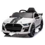 سيارة فورد موستانج شيلبي GT500 كهربائية للركوب، عجلات ناعمة، لون أبيض، 12 فولت