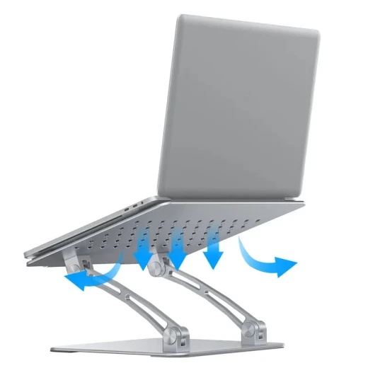 ستاند لاب توب واي وو S700 مريح وقابل للتعديل فضي، متوافق مع أجهزة 10-17 بوصة - وي وُو - Image 5