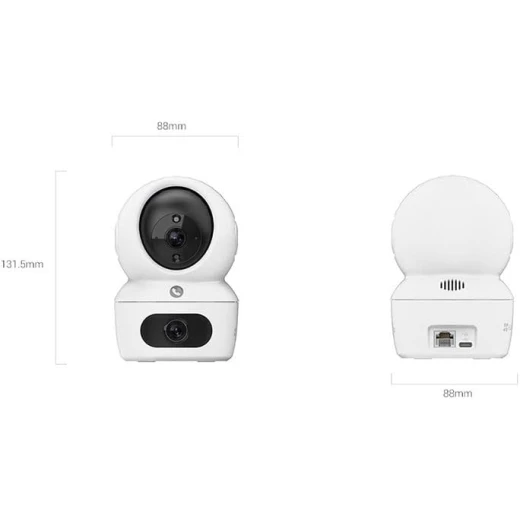 كاميرا EZVIZ H7c Dual بدبل عدسة تمنحك رؤية واسعة وواضحة، مع حركة بان وتلت، كشف حركة ذكي، وتتبع تلقائي. تدعم الواي فاي والمراقبة عبر الهاتف لتوفير حماية كاملة للمنزل 24/7 - إزفيز - Image 3