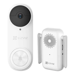 EZVIZ DB2 3MP Battery-Powered Video Doorbell Kit – 3MP HD Video, Motion Detection, Two-Way Audio, Night Vision, Smart Home Security, Easy Installation