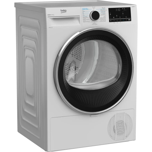مجفف ملابس بيكو B5T68253W بسعة 8 كجم بتقنية المضخة الحرارية وتقنية OptiSense وتصميم حلة AquaWave لتجفيف لطيف، لون أبيض، سعة كبيرة للأحمال الكبيرة. - بيكو - Image 7