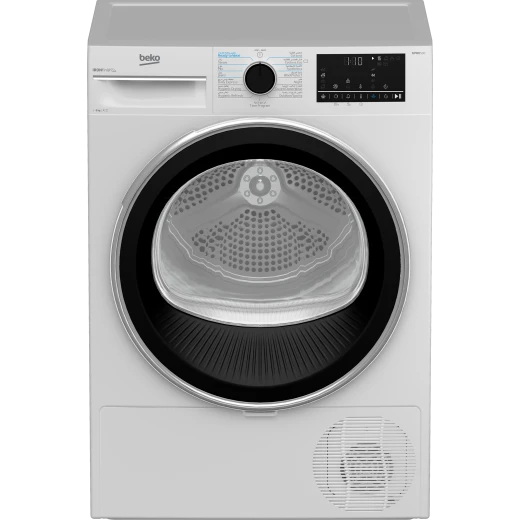 مجفف ملابس بيكو B5T68253W بسعة 8 كجم بتقنية المضخة الحرارية وتقنية OptiSense وتصميم حلة AquaWave لتجفيف لطيف، لون أبيض، سعة كبيرة للأحمال الكبيرة. مجفف ملابس بيكو B5T68253W بسعة 8 كجم بتقنية المضخة الحرارية وتقنية OptiSense وتصميم حلة AquaWave لتجفيف لطيف، لون أبيض، سعة كبيرة للأحمال الكبيرة.
