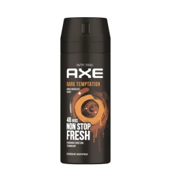 Axe Dark Temptation Bodyspray 150ml: Captivating Fragrance for Men, Long Lasting Body Spray, Invigorating Scent for Daily Use, Convenient 150 Milliliter Bottle