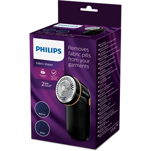 Philips Fabric Shaver GC026/80 for Clothes, Pill Remover, Battery Operated, Black - Philips - Image 4