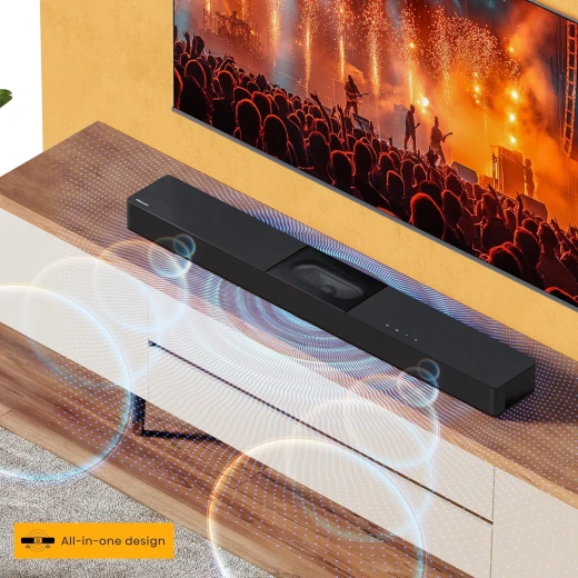 شريط صوت هايسنس HS2000 2.1 قناة مع DTS Virtual:X، 240 واط أسود - هيسنس - Image 4
