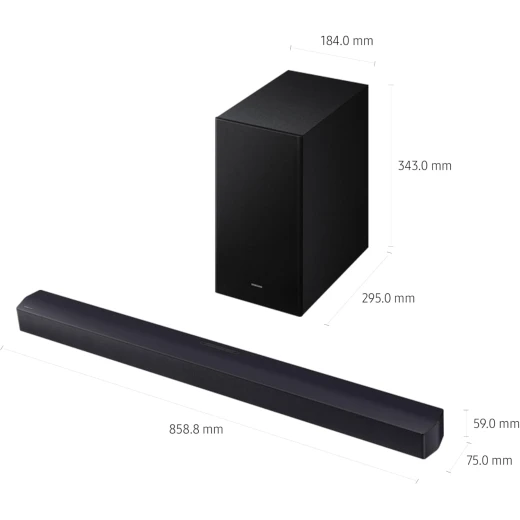 Samsung B-Series Soundbar 300W 2.1 Channel with Wireless Subwoofer Titan Black - Samsung - Image 5