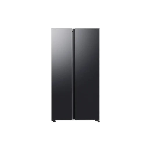 Samsung Bespoke AI SBS Refrigerator Black Glossy 647L, Family Hub, Smart Cooling, Energy Efficient Design, Modern Kitchen Appliance