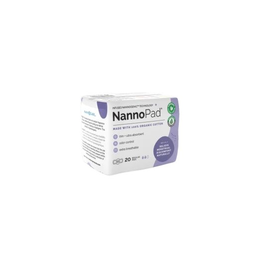 فوط نسائية عضوية من Nannocare مع أجنحة - 20 قطعة نظافة شخصية نسائية عادية - نانوكير - Image 8