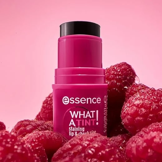 Essence What A Tint! Lip and Cheek Stain Raspberry Vibes, Long Lasting 5g Formula, Dual Purpose Color for Lips and Cheeks, Perfect for a Natural Flush - Essence - Image 8