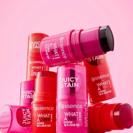 Essence What A Tint! Lip and Cheek Stain Raspberry Vibes, Long Lasting 5g Formula, Dual Purpose Color for Lips and Cheeks, Perfect for a Natural Flush - Essence - Image 6