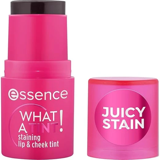 Essence What A Tint! Lip and Cheek Stain Raspberry Vibes, Long Lasting 5g Formula, Dual Purpose Color for Lips and Cheeks, Perfect for a Natural Flush - Essence - Image 3