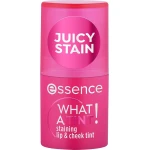Essence What A Tint! Lip and Cheek Stain Raspberry Vibes, Long Lasting 5g Formula, Dual Purpose Color for Lips and Cheeks, Perfect for a Natural Flush - Essence