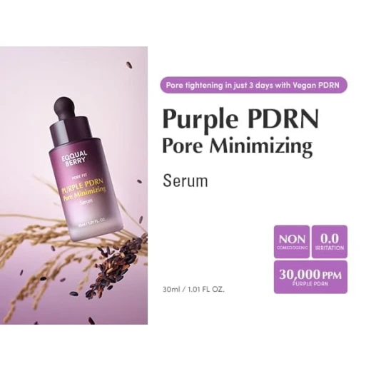 سيروم إيكوالبيري بنفسجي PDRN لتقليل المسام 30 مل، كولاجين نباتي، تفتيح، للبشرة الحساسة - إيكوالبيري - Image 8