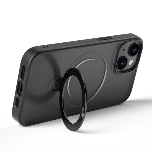 جراب ZMM-010 المغناطيسي لهاتف iPhone 14 Pro Max مع حامل مدمج باللون الأسود، حماية فائقة ضد الخدش وبصمات الأصابع، ملاءمة دقيقة، شاشة 6.7 بوصة من وي وو - وي وُو - Image 2