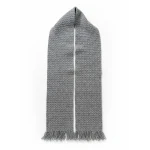 Gifted Yarns  Scarf, Black and Gray, Cozy & Stylish Winter Scarf for Men and Women, Soft, 100% Acrylic, 19x165 cm, Machine Washable - Gifted yarns