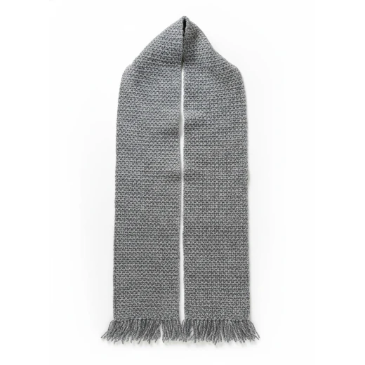 Gifted Yarns  Scarf, Black and Gray, Cozy & Stylish Winter Scarf for Men and Women, Soft, 100% Acrylic, 19x165 cm, Machine Washable - Gifted yarns - Image 3