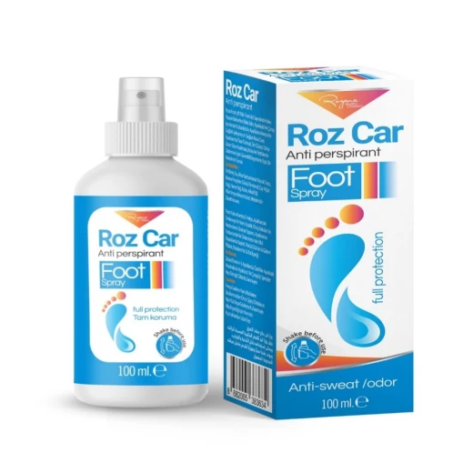 Roz Care Foot Spray Anti Perspirant 100ml, Eliminates Odor, Reduces Sweat, Tea Tree Oil Roz Care Foot Spray Anti Perspirant 100ml, Eliminates Odor, Reduces Sweat, Tea Tree Oil