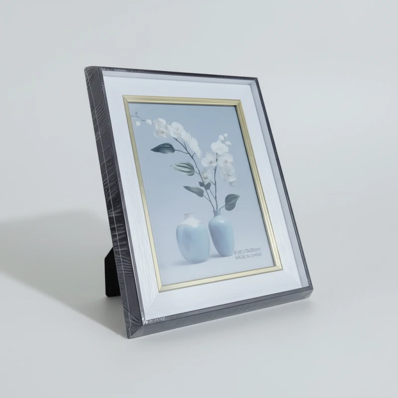 إطار صور بتصميم متدرج باللون البني، مقاس 15 × 20 سم، أنيق مع خيار الطباعة، مثالي للمنزل أو المكتب أو كهدية