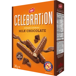 Leclerc Celebration Milk Chocolate Fingers Cookies Peanut Free Snack 150g