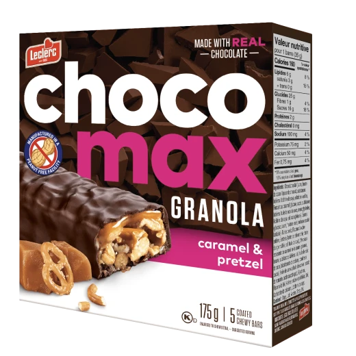 Leclerc Chocomax Granola Caramel and Pretzel Chewy Bars Family Pack 18 Count Leclerc Chocomax Granola Caramel and Pretzel Chewy Bars Family Pack 18 Count