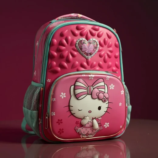 مجموعة حقائب مدرسية للأطفال 3 قطع بطبعة Hello Kitty – حقيبة ظهر وردية للصف الأول مع حقيبة غداء وعلبة أقلام، خفيفة ومتينه، مثالية للمدرسة، السفر والأنشطة اليومية، تصميم ممتع وملون - مدرسة لولو شوب - Image 2