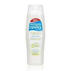 Instituto Español Natura Sensitive Skin Shower Gel 750ml, Gentle formula for sensitive skin, cleanses without irritation, provides soothing hydration, and is suitable for daily family use