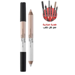 Bellaoggi Eye Brow Duo Pencil Wax Beige White Sculpting Makeup Kit for Defined Brows