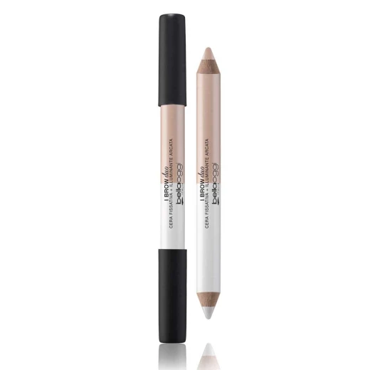 Bellaoggi Eye Brow Duo Pencil Wax Beige White Sculpting Makeup Kit for Defined Brows - Bellaoggi - Image 2