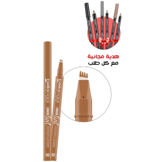 Bellaoggi I Brow Tint Light Brown Eyebrow Marker for Natural Full Brows Long Lasting Makeup