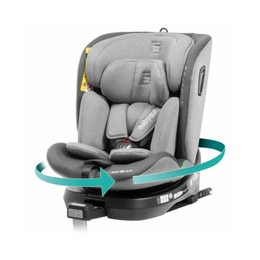 BABYAUTO Aitana iSize Car Seat: 360 Degree Rotation, Reclining Tilt Footrest for Comfort, ISOFIX Installation, Suitable for Children 0-12 Years, Charcoal Grey Finish - Babyauto - Image 2