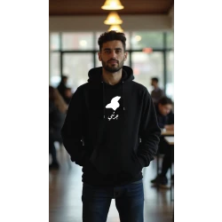 Designless Hoodie Black Small, Jarashi Design, Cultural & Artistic Inspiration, Comfortable, Stylish Everyday Wear Unisex