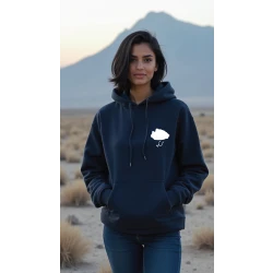 Designless Hoodie Navy Blue Small, Karaki Design, Cultural & Artistic Inspiration, Comfortable, Stylish Everyday Wear Unisex