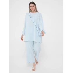 Women’s Staty Shirt – Light Blue, Size 44 | Elegant Classic Design, Soft and Comfortable Fabric | Perfect for Work, Casual Outings, and Daily Wear | Easy to Style with Pants or Skirts