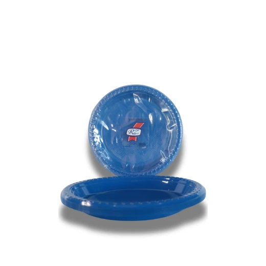 Rz Plastic Plate 22cm Blue Round Dish for Home and Kitchen Use 20 pcs Rz Plastic Plate 22cm Blue Round Dish for Home and Kitchen Use 20 pcs
