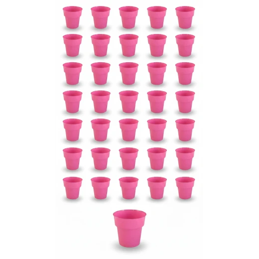 أكواب بلاستيكية وردية كريستال سعة 7 أونصة، عرض أنيق للحفلات والتجمعات 25 + 25 حبة من ار زي أكواب بلاستيكية وردية كريستال سعة 7 أونصة، عرض أنيق للحفلات والتجمعات 25 + 25 حبة من ار زي