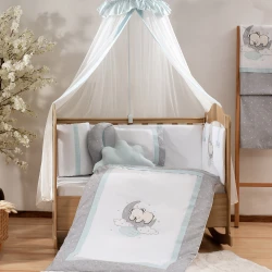 Fabu Bebe Baby Bear Mint 10-Piece Baby Sleep Set, 100% Cotton, Anti-Allergic, 120×60 cm