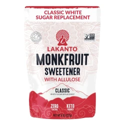 Lakanto Classic Monk Fruit Sweetener with Allulose, Zero Calorie Sugar Substitute, 8 OZ