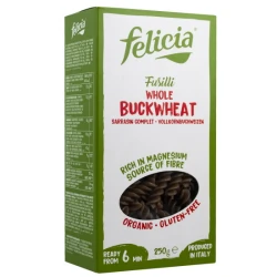 Felicia Buckwheat Fusilli Gluten Free Organic Pasta 250g, Delicious and Healthy Choice for Your Meals
